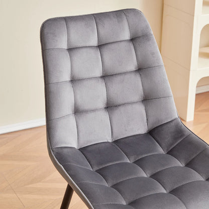 Chaise Florence — velours, métal, design contemporain, lot de 6