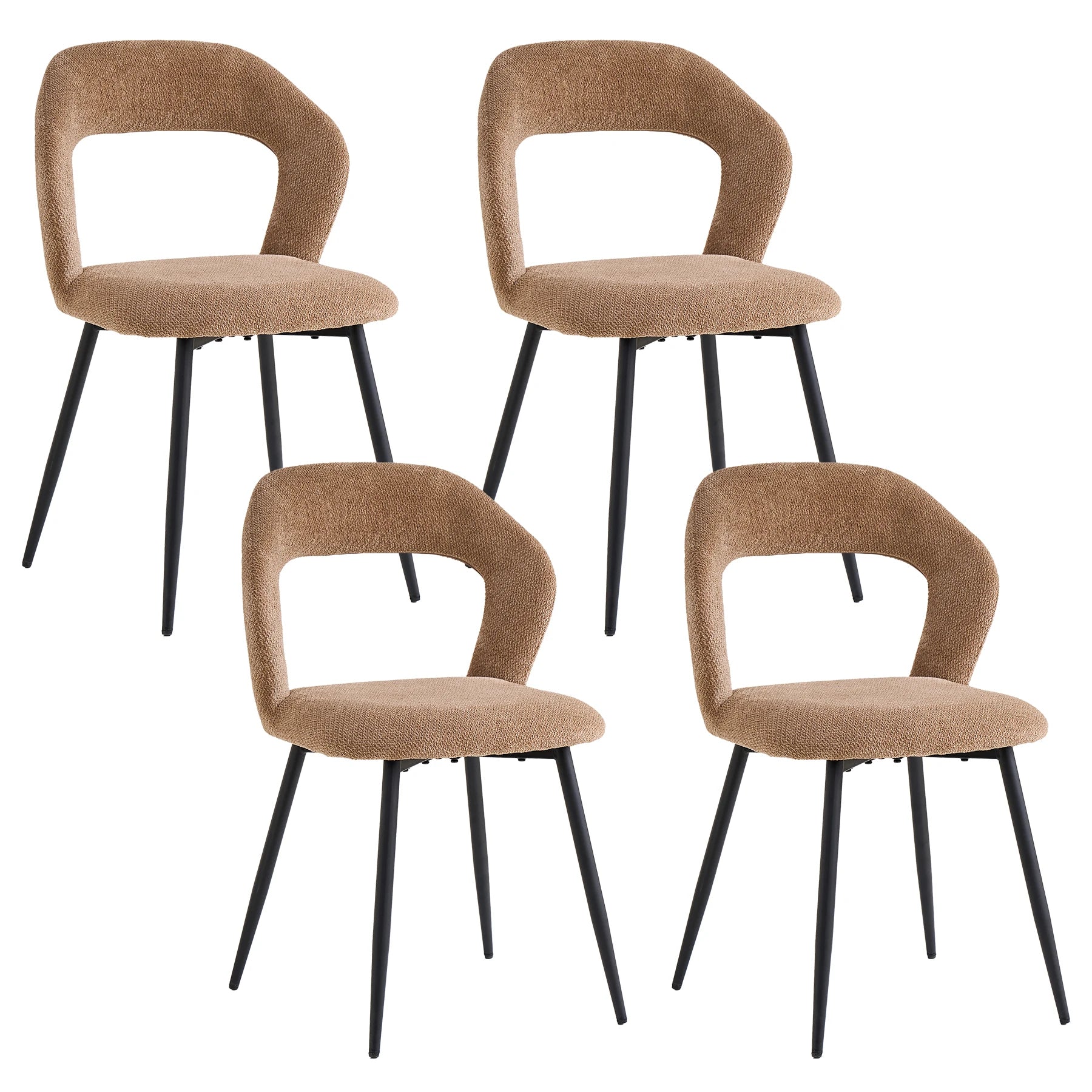 Chaise Suzanne — finition noir, métal, design contemporain