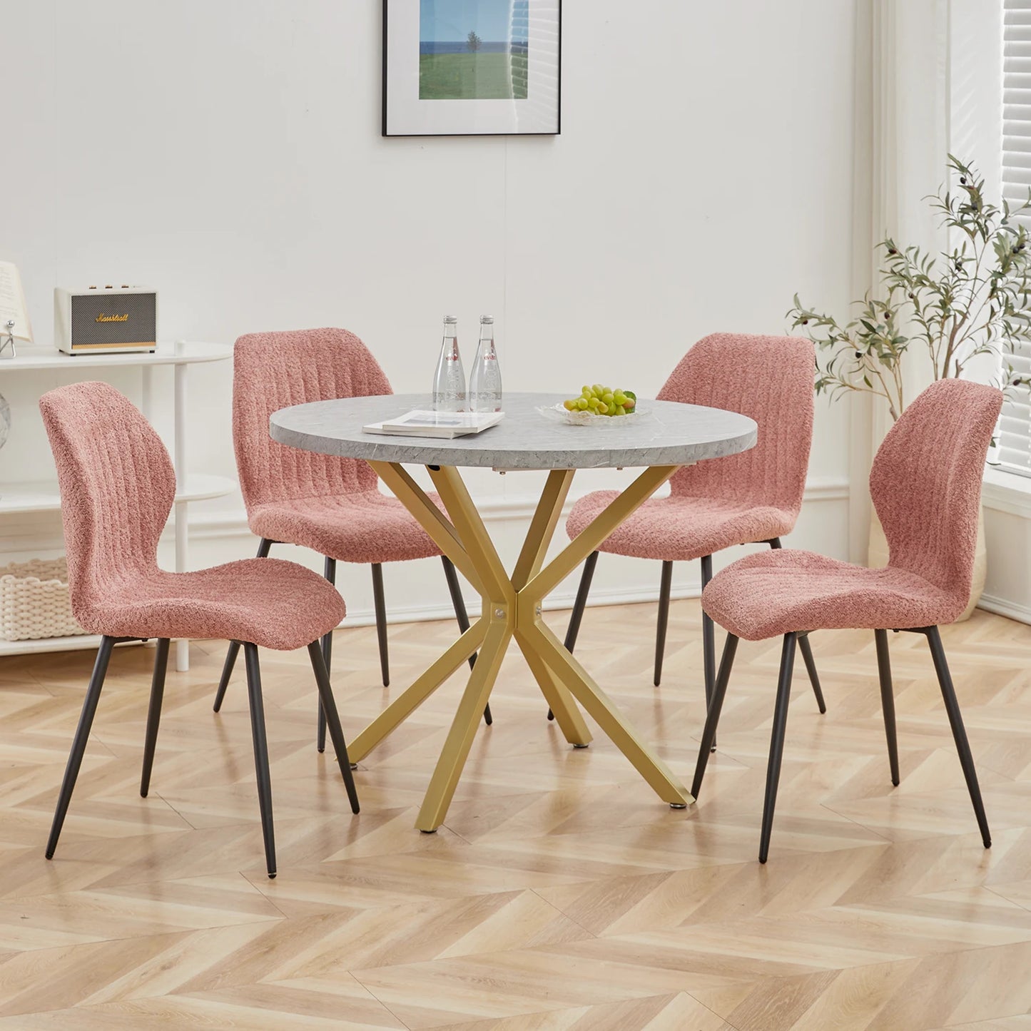Table de salle à manger Julien — marbre, design contemporain, ronde