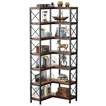 Bibliothèque Hadrien — métal, design contemporain, rangement intégré, 7 niveaux
