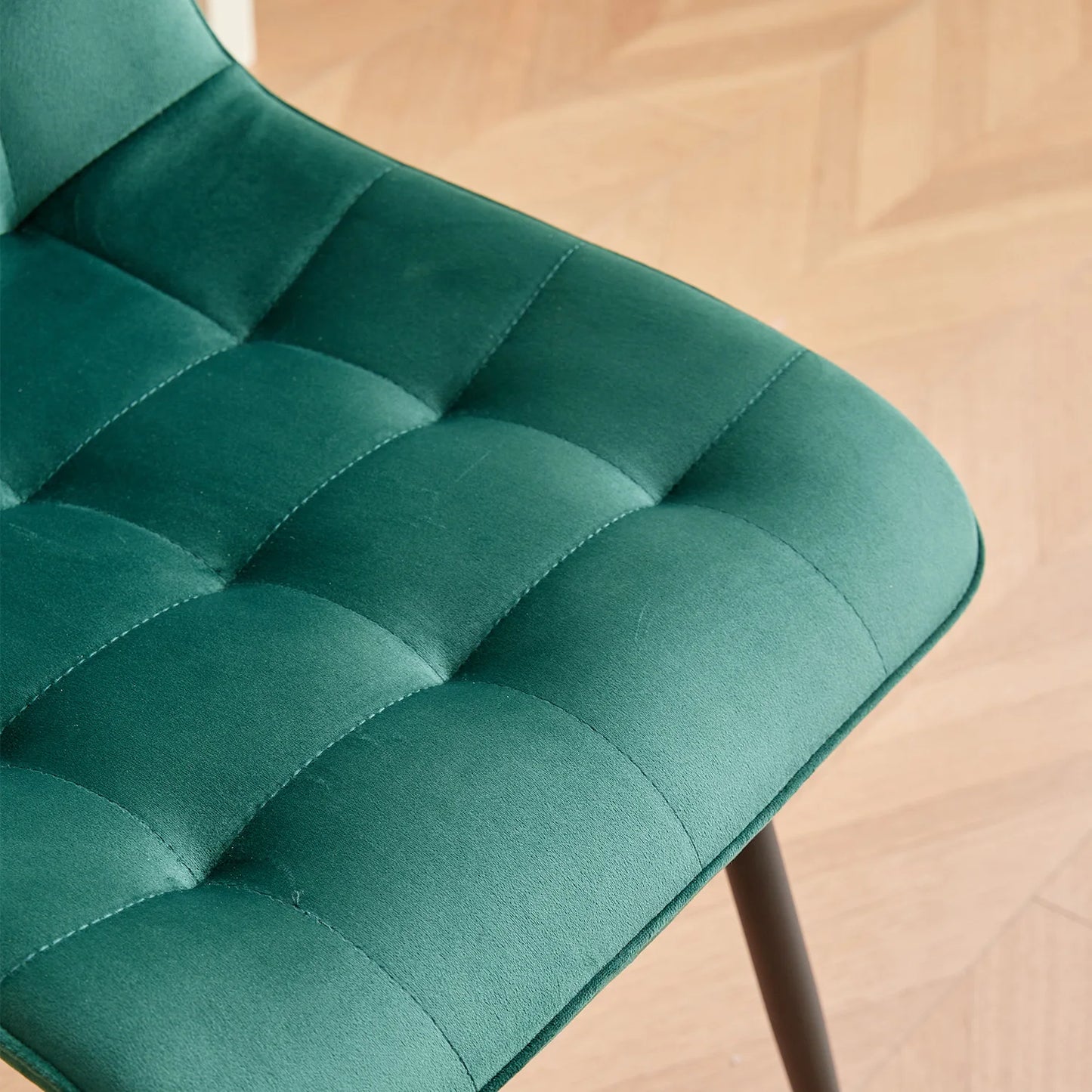 Chaise Florence — velours, métal, design contemporain, lot de 6