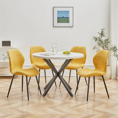 Table de salle à manger Julien — marbre, design contemporain, ronde