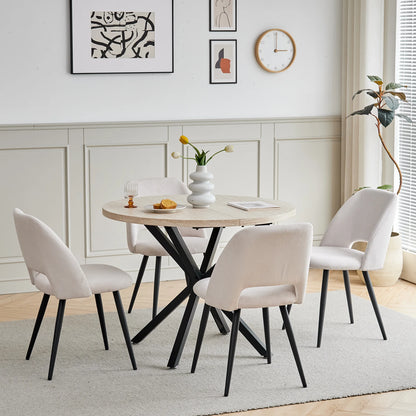 Chaise Nestor — velours, lot de 6