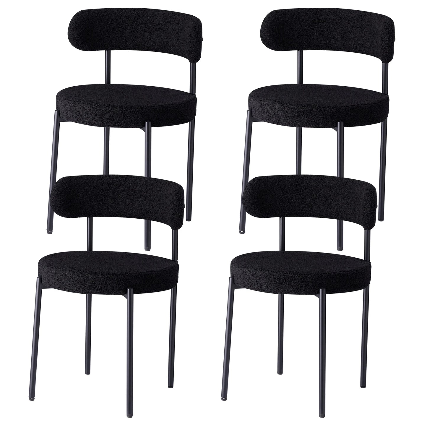 Chaise Sacha — velours, lot de 6