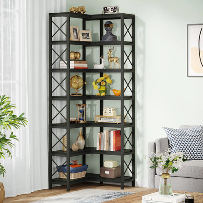 Bibliothèque Hadrien — métal, design contemporain, rangement intégré, 7 niveaux