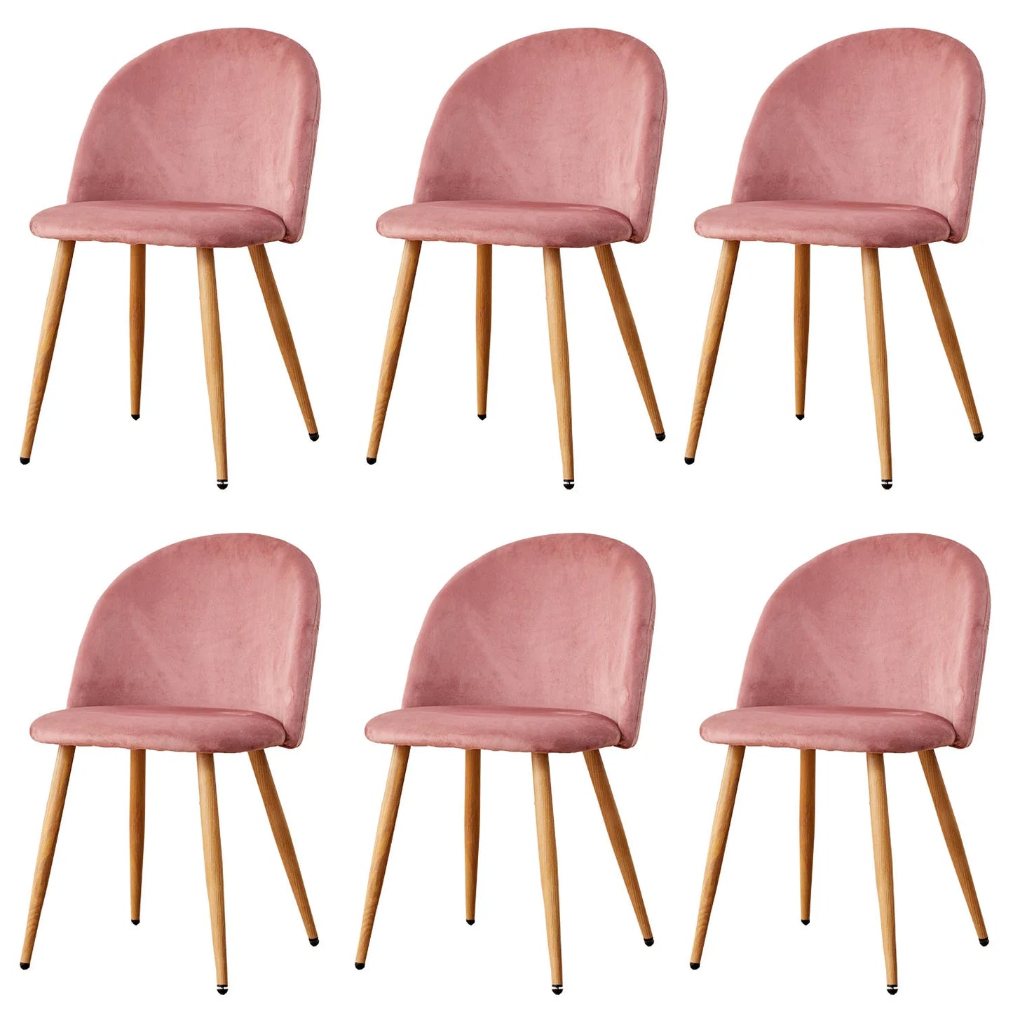 Chaise Emmanuel — finition rose, velours, métal