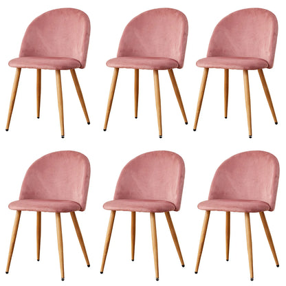 Chaise Emmanuel — finition rose, velours, métal