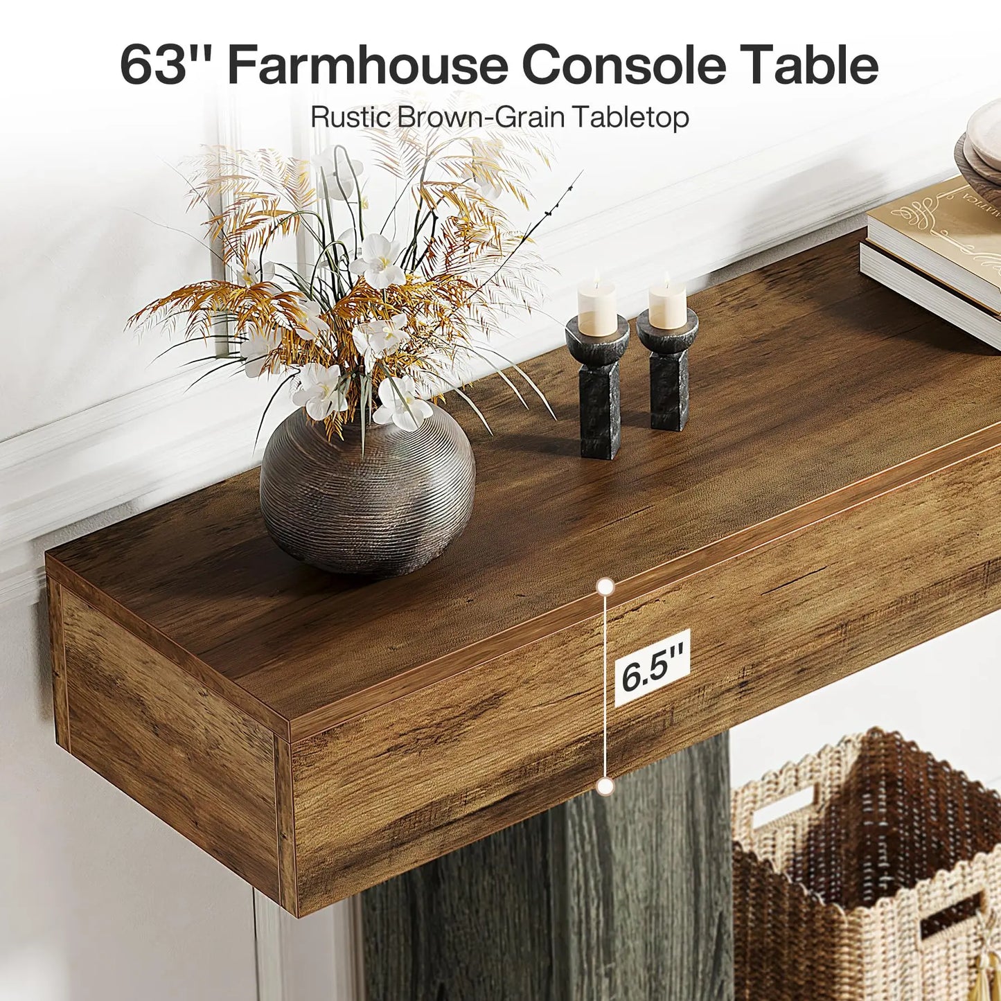 Console Laetitia — bois, 2 niveaux