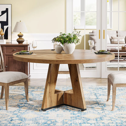 Table de salle à manger Stéphane — métal, ronde