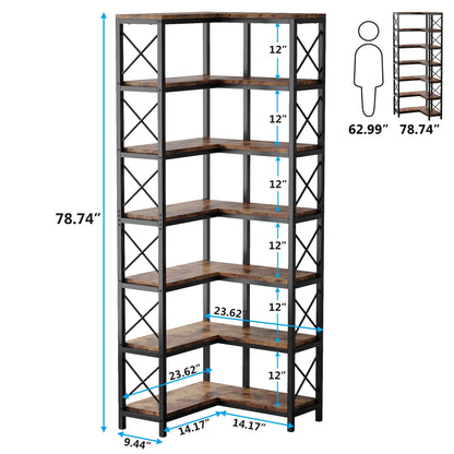 Bibliothèque Hadrien — métal, design contemporain, rangement intégré, 7 niveaux