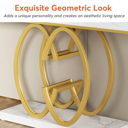 Console Maxime — finition dorée, design contemporain