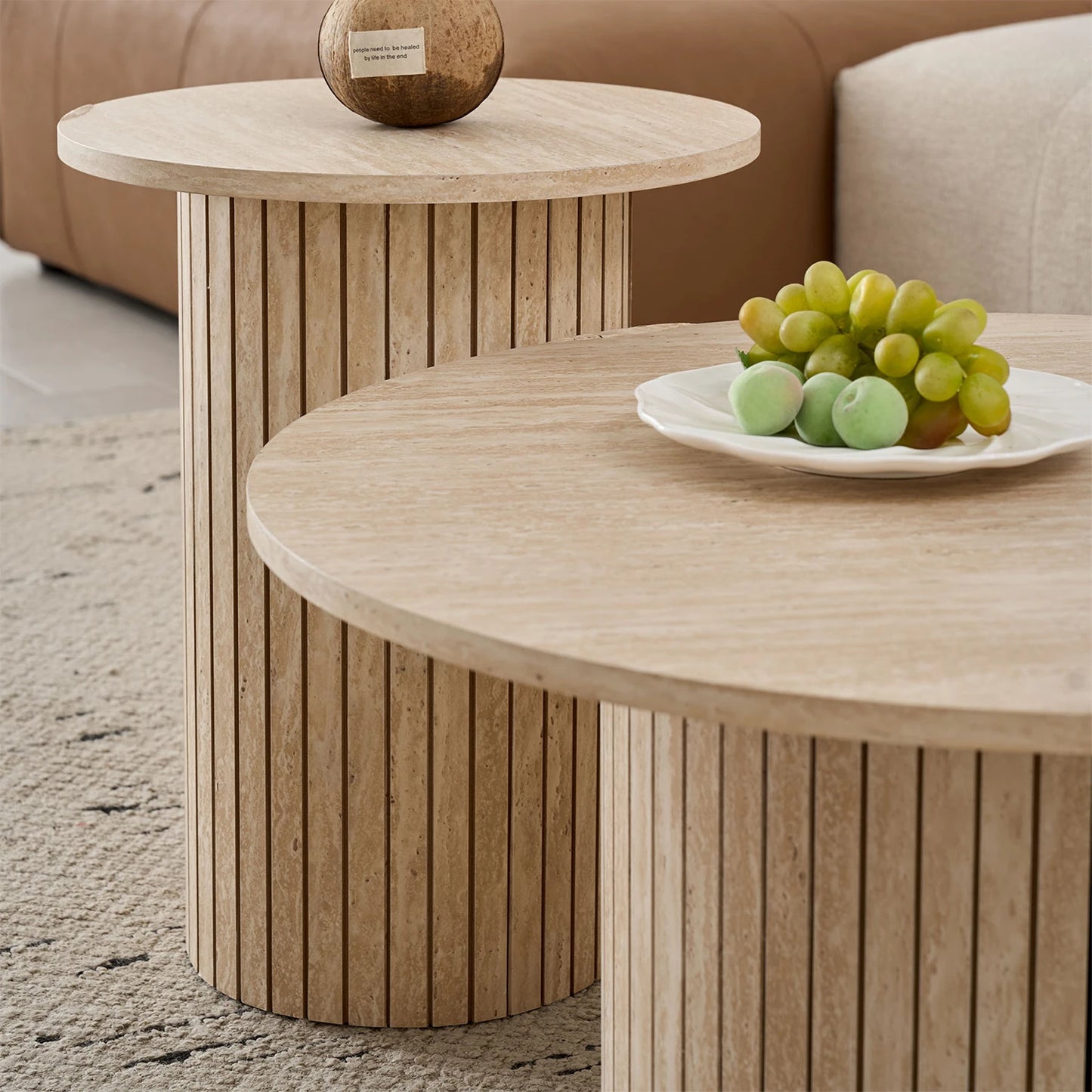 Table basse Prosper — bois, ronde