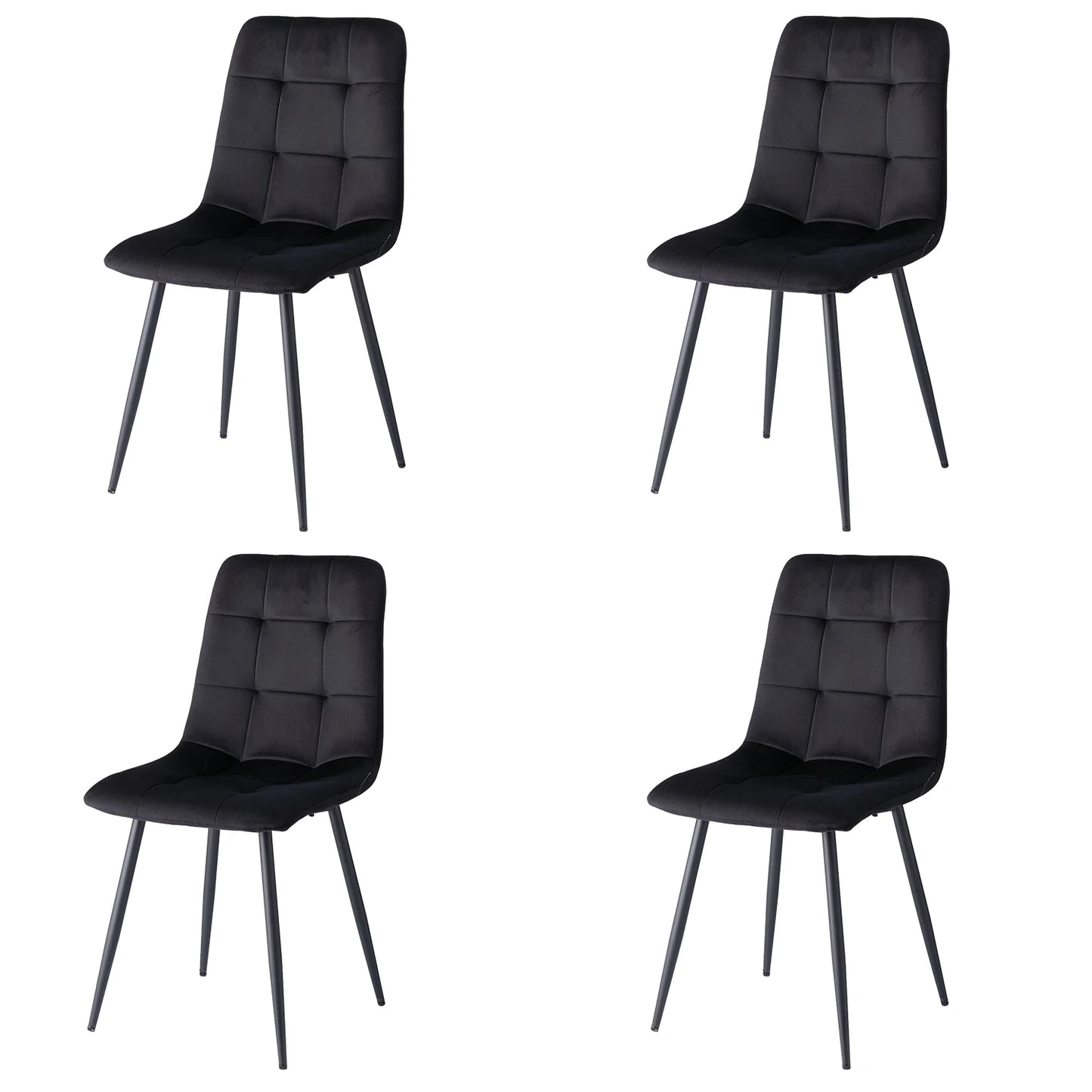 Chaise Tristan — velours, métal, lot de 6