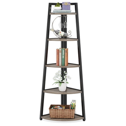 Bibliothèque Fabrice — bois, rangement intégré, meuble d'angle, étagères ouvertes