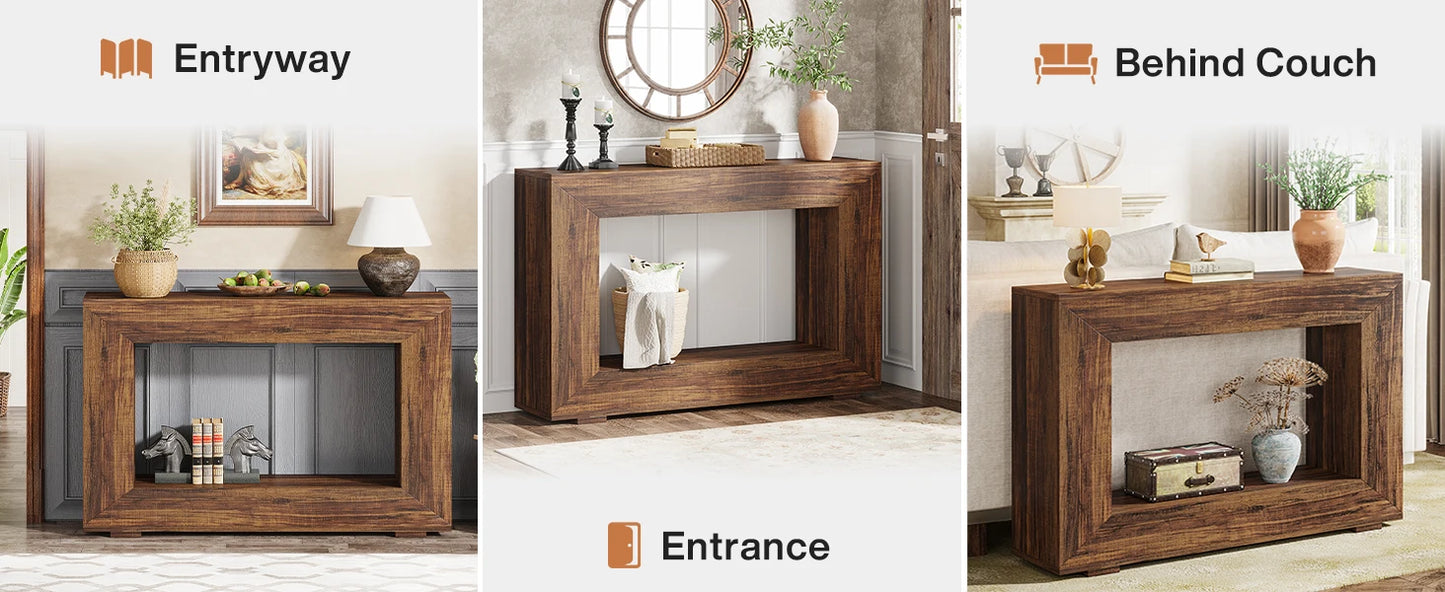Console Edmond — métal, style industriel, rangement intégré