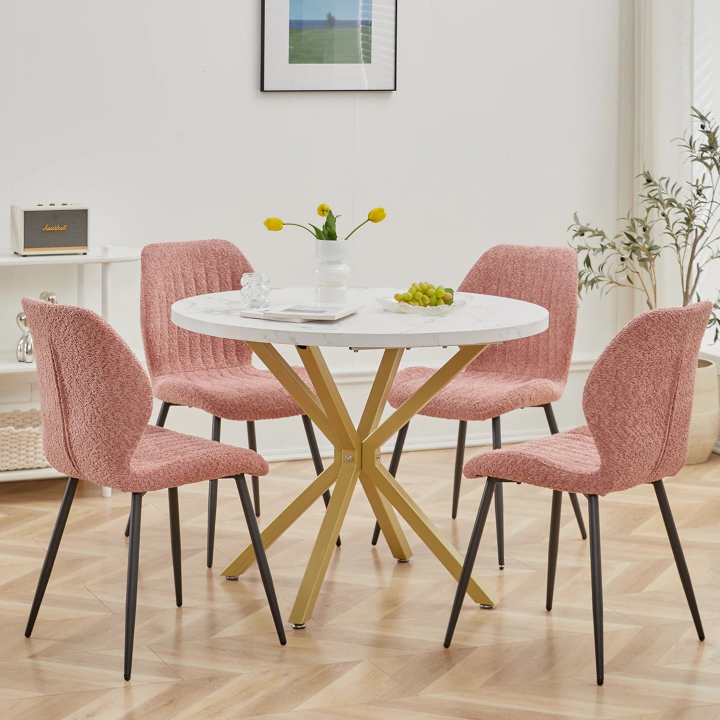 Bureau Odile — bois massif, style nordique, ronde