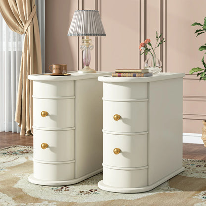 Table d'appoint Manon — bois massif, ronde