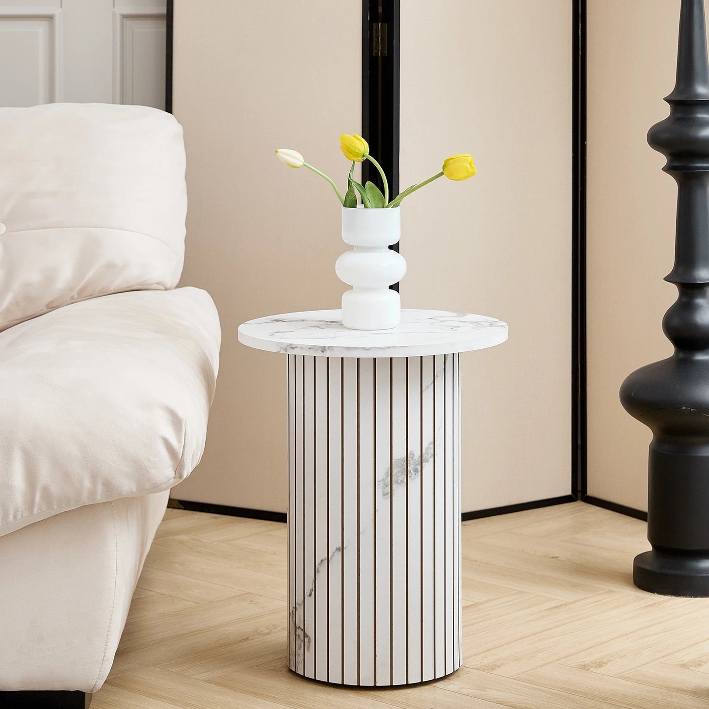 Table basse Prosper — bois, ronde