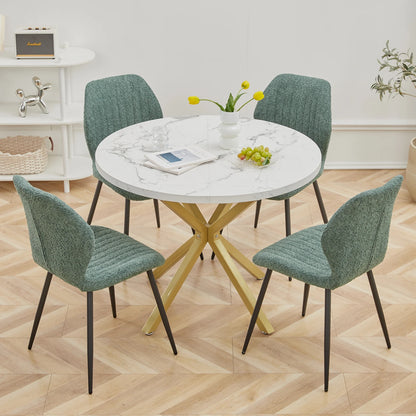 Table de salle à manger Julien — marbre, design contemporain, ronde