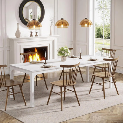 Table de salle à manger Émilie — bois, style industriel, rectangulaire