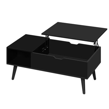 WOLTU Height-Adjustable Coffee Table Living Room Coffee Table with Hidden Storage Lifting Board Folding Table for Side and Sofa