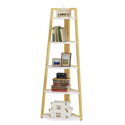 Bibliothèque Fabrice — bois, rangement intégré, meuble d'angle, étagères ouvertes