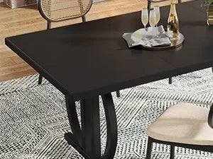 Table de salle à manger Hugo — métal, style industriel