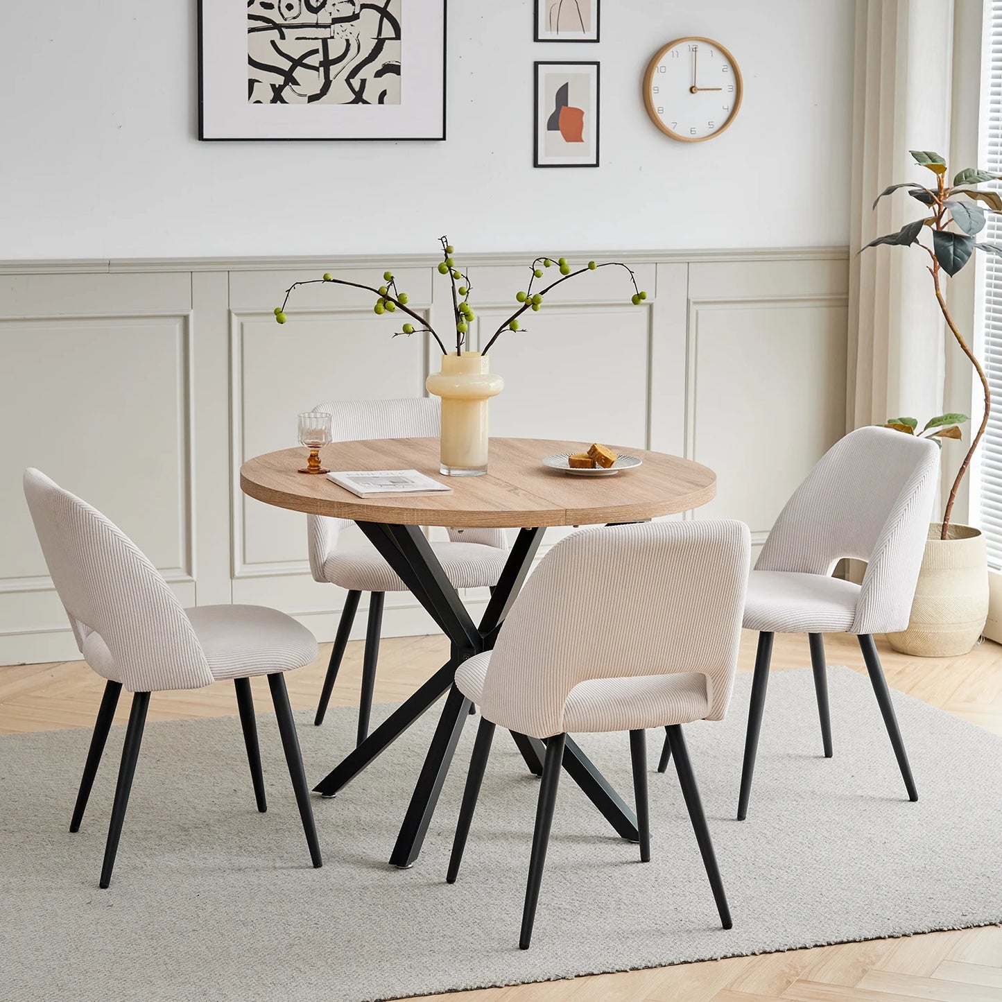 Chaise Nestor — velours, lot de 6