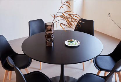 Table de salle à manger Arthur — finition blanche, design contemporain, ronde