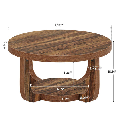 Table basse Chloé — bois, design contemporain, rangement intégré, 2 niveaux