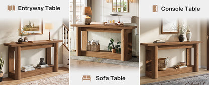 Console Christophe — métal, rangement intégré, 2 niveaux