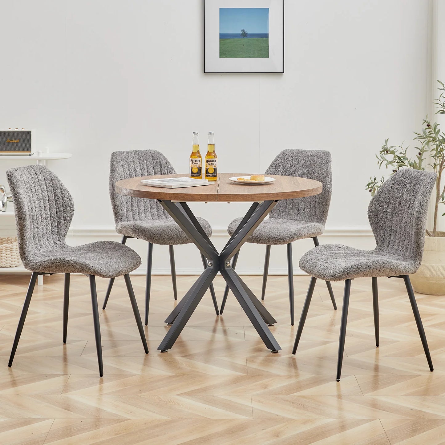 Chaise Marthe — métal, lot de 6