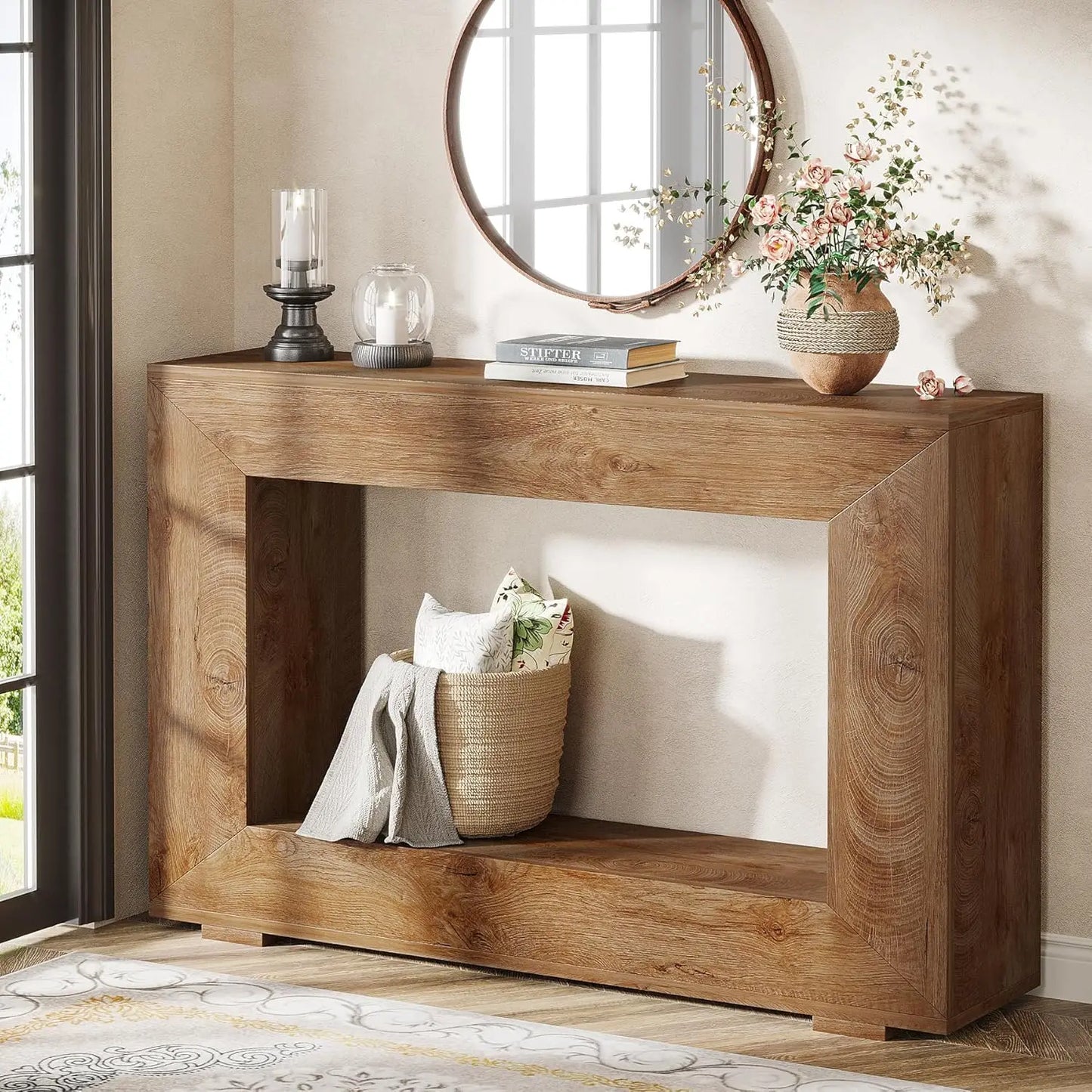 Console Edmond — métal, style industriel, rangement intégré