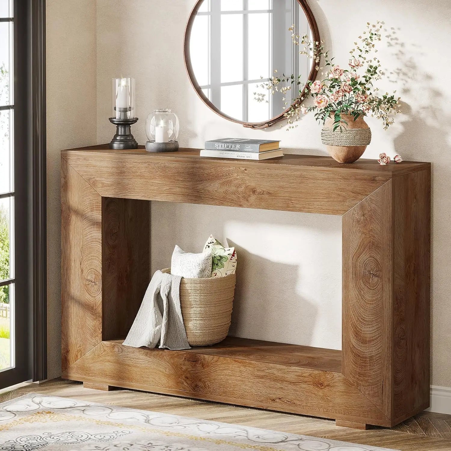 Console Edmond — métal, style industriel, rangement intégré