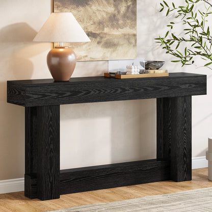 Console Géraldine — finition noir, bois, style industriel