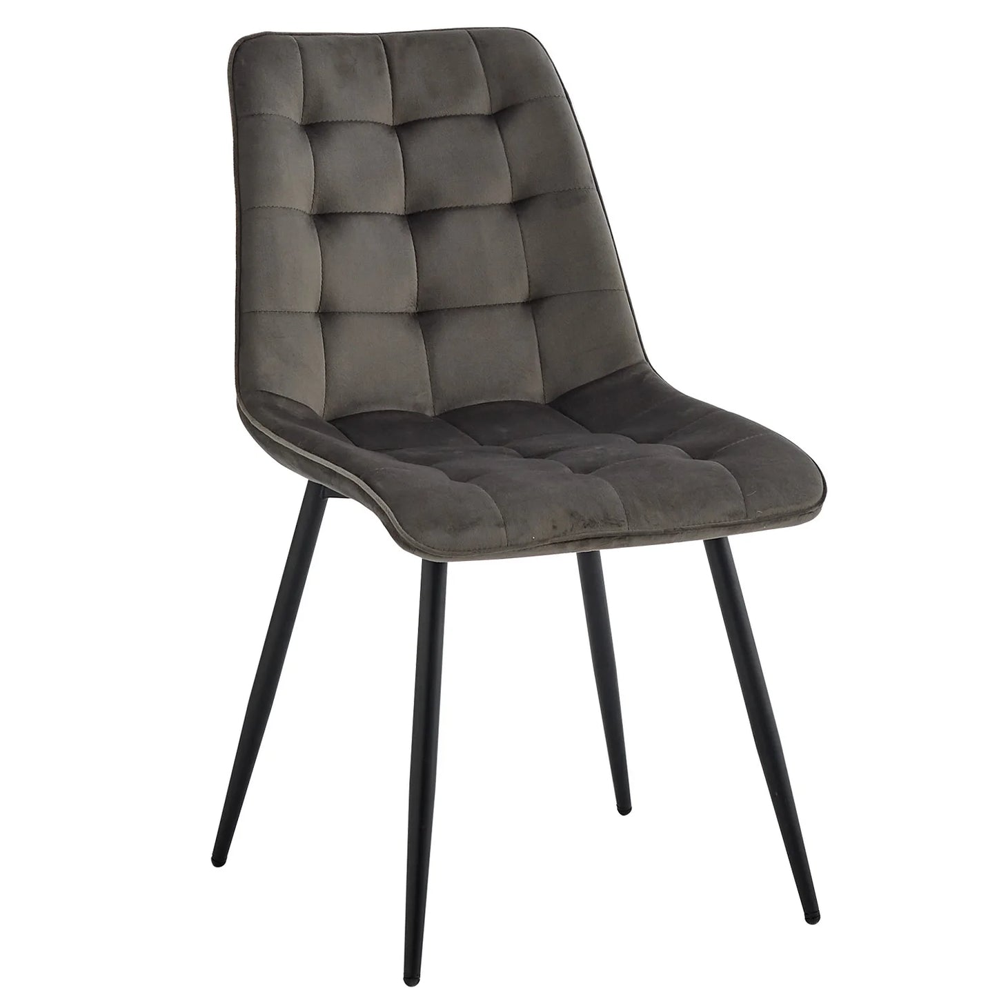 Chaise Florence — velours, métal, design contemporain, lot de 6