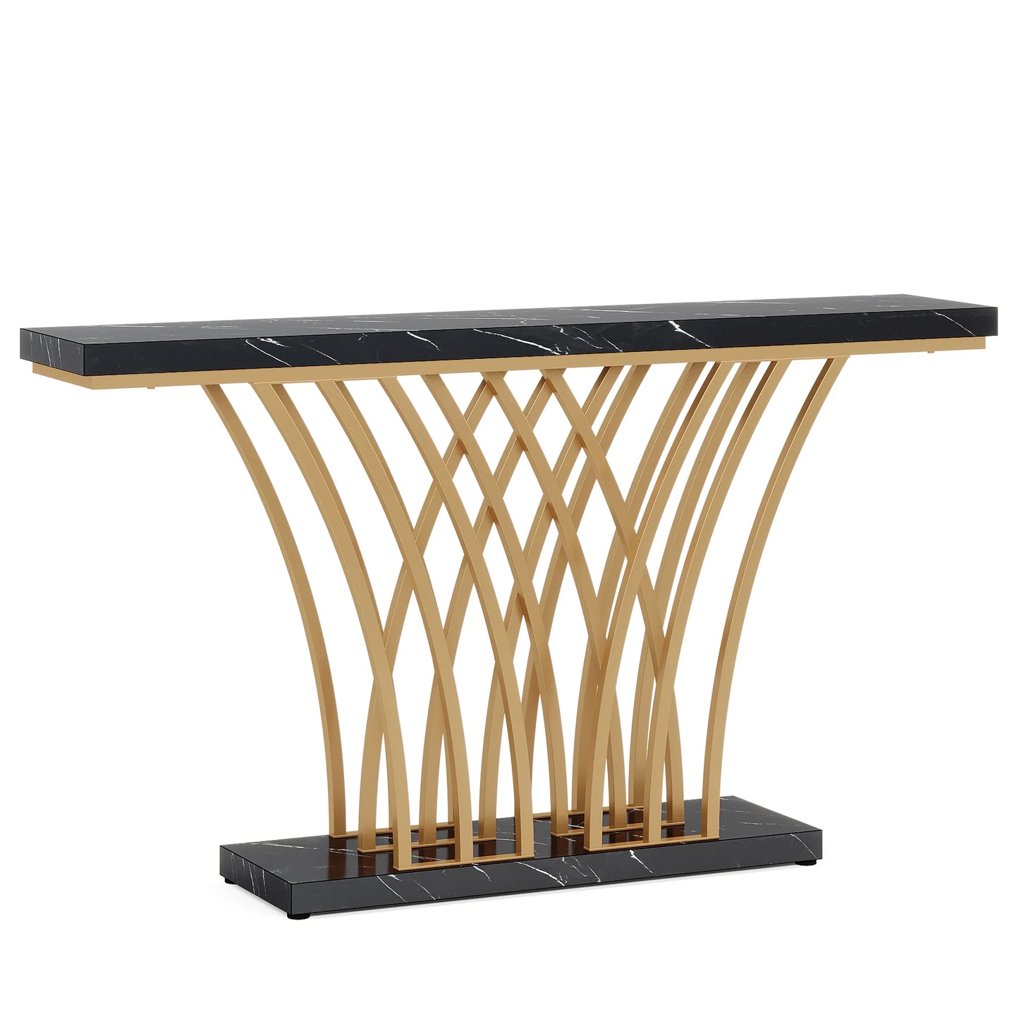 Console Priscille — finition dorée, métal, design contemporain