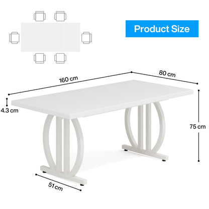 Table de salle à manger Hugo — métal, style industriel