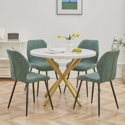 Table de salle à manger Julien — marbre, design contemporain, ronde