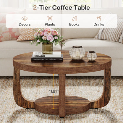 Table basse Chloé — bois, design contemporain, rangement intégré, 2 niveaux