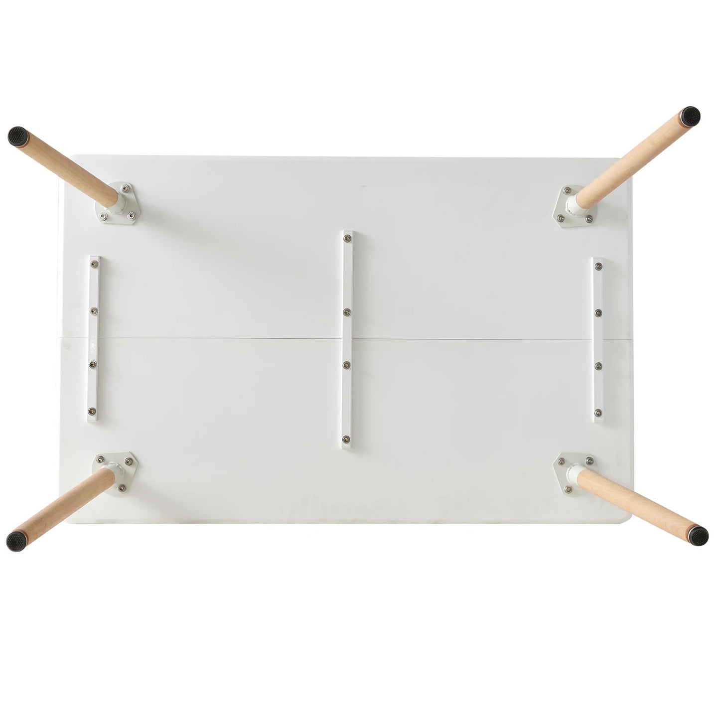 Table basse Gaëlle — finition blanche, bois, style nordique, ronde