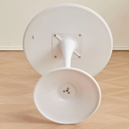Table de salle à manger Claude — finition blanche, design contemporain, ronde