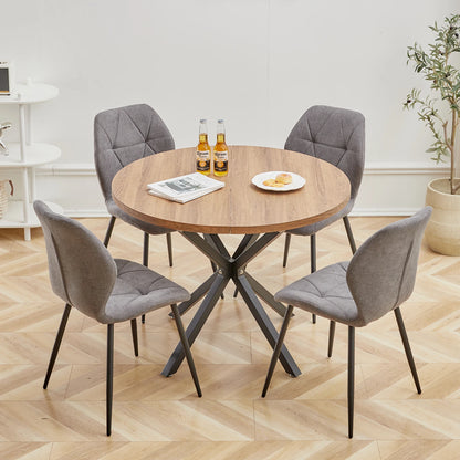 Bureau Odile — bois massif, style nordique, ronde