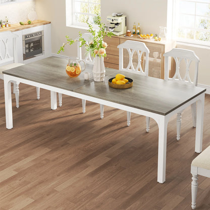 Table de salle à manger Émilie — bois, style industriel, rectangulaire