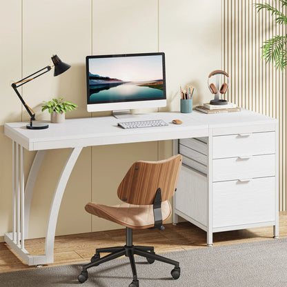Bureau Gilles — style industriel, rangement intégré, avec tiroirs