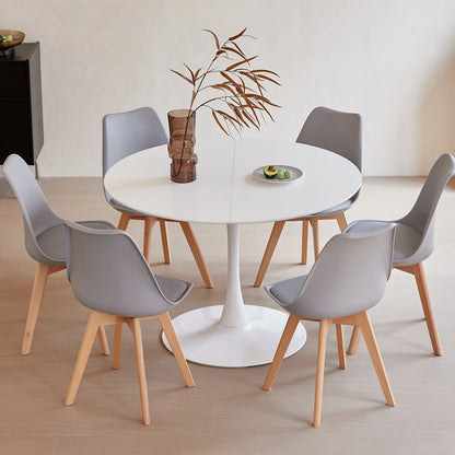 Table basse Éléna — finition noir, ronde, lot de 6