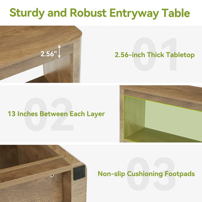 Console Élise — design contemporain, rangement intégré, étagères ouvertes