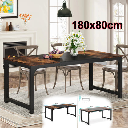 Table de salle à manger Gabriel — style industriel, rectangulaire