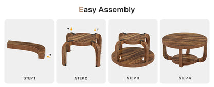 Table basse Chloé — bois, design contemporain, rangement intégré, 2 niveaux