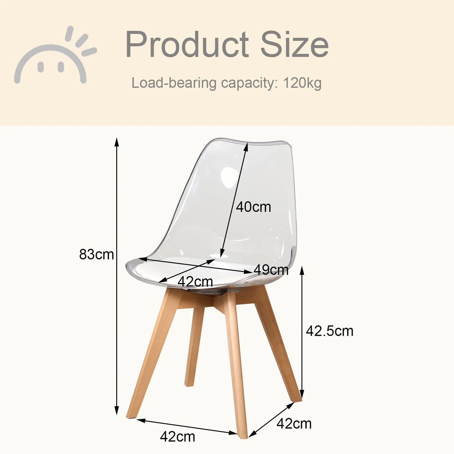 Chaise Aude — finition blanche, bois